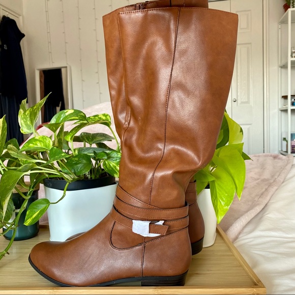 Style & Co Fridaa Knee High Barrel Boots Brown - Picture 5 of 9
